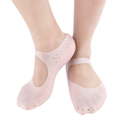 Silicone Full Heel Socks Full Length Silicone Protector Moisturizing Socks for Foot-Care and Heel Cracks for cracked feet,heel pad for heel pain,anti crack heel socks