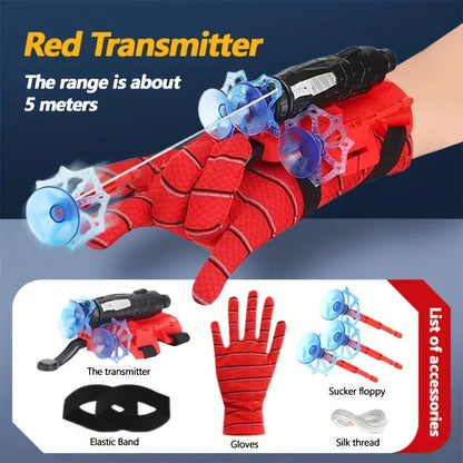 Spider Web Shooter Toys for Kids Real Gadget Toys for Boys Gloves Launcher Wrist Toy for School Fancy Dress Costume, Cosplay Launcher, Sticky Wall Soft Bomb Action Figures