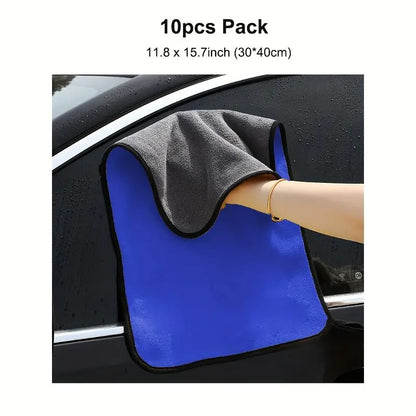 Car Accessices Cleaning 800 GSM Microfiber Towel for Car Cleaning and Detailing - Dual Sided, Extra Thick Plush Microfiber Cloth - 40cm x 40cm