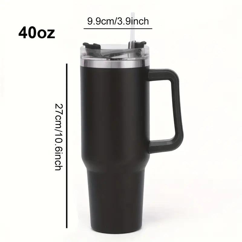 Thumbler Vaccum Sealed Cup With Straw