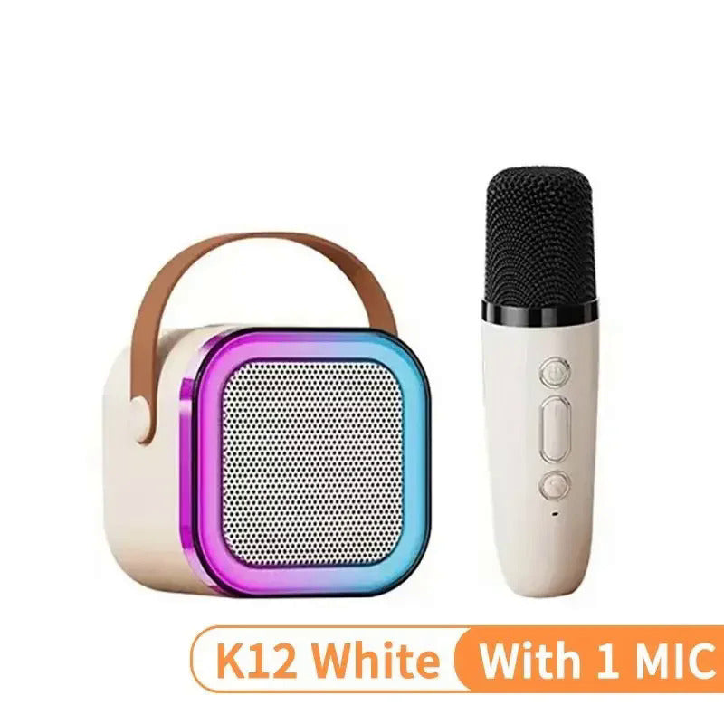 Karaoke Machine for Kids Adults with Wireless Mics Portable Bluetooth Speaker & Dynamic Lights Birthday Gift for Girls, Boys & Toddlers