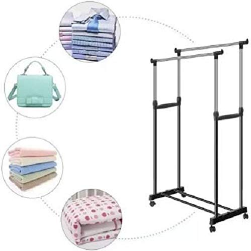 STAINLESS STEEL DOUBLE POLE CLOTH DRYING STAND