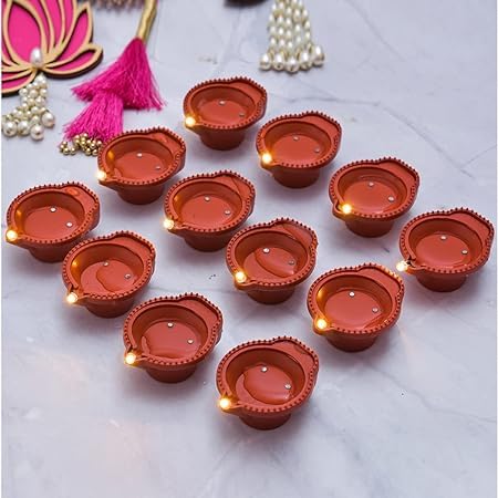 Water Sensor Diya red codiya pack of 6