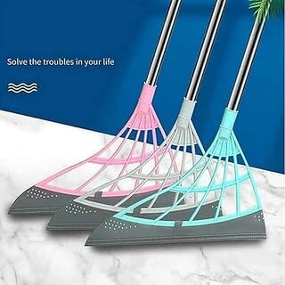 Magic Broom Silicon Floor Wiper 180 Degree Rotating Squeegee Broom for Cleaning Silicon Rubber Floor Scrubber for Home Garage Bathroom Tile Marble Glass Window Cleaning