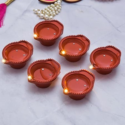 Water Sensor Diya red codiya pack of 6