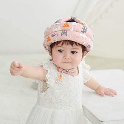 Baby Infant Toddler Helmet No Bump Safety Head Cushion Bumper Bonnet Adjustable Protective Multi Printed Cap