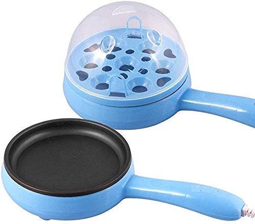 Electric Non Stick Fry pan Egg Boiler Egg Cooker,Multifunctional Egg Boiler and Pizza Frying pan,2 in 1 Handle Single Layer Egg Boiler,2 in 1 Handle Single Egg Boiler