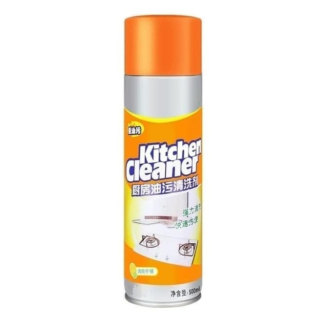 Kitchen Cleaner Foam Spray | Oil And Dust Remover | Dirt Removal On Kitchen Surfaces | Tiles And Sinks I Orange Flavour Fragment - 500 ML