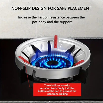 Gas Saver Burner Stand, Gas Chula Burner Saver Stand Jali Ring Fire & Windproof Energy Saving, Gas Chula Support 4 Legs Stand for Indian Gas