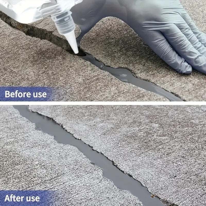 Concrete Crack Sealant, Concrete Crack Filler, Quick-Drying Slab Crack Waterproof Repair Sealant, Weather-Resistant Caulking Glue