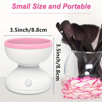 Electric Makeup Brush Cleaner,Make Up Brush Clean Machine,Brush Cleaning Mat,Automatic Cosmetic Paint Brush Cleaner Spinner,Christmas Stocking Stuffers Gifts