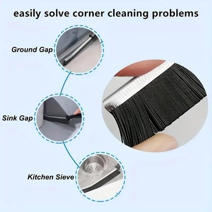 Plastic Gap Cleaning Brush,Bathroom Gap Cleaning Brush,Clean The Dead Corners Of Kitchen Tiles,Multifunctional Window Slots,Multi-Purpose Door Window Track Deep Cleaning Brush(Gap Brush)