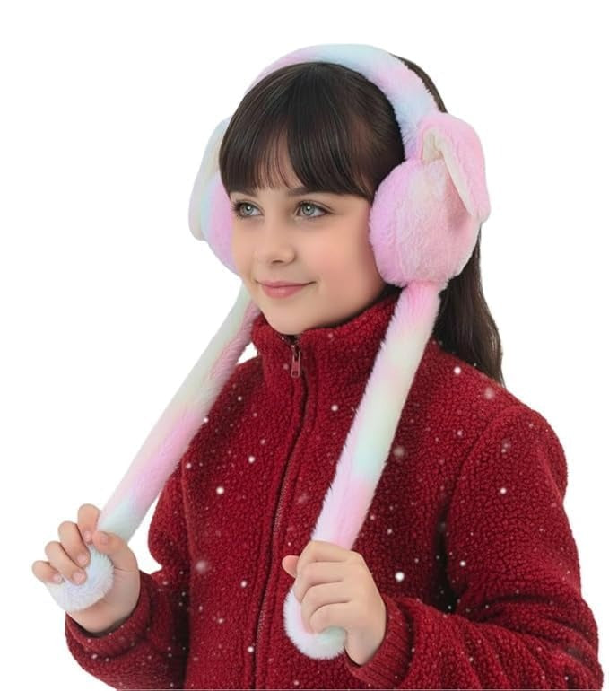 Winter Bunny Ear Earmuffs Moving Ear Kids Chu-Chu Sound