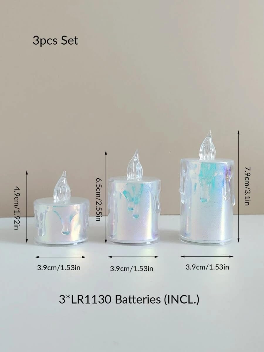 Smokeless Decorative Acrylic Candles pack of 6