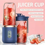 Portable Blender Electric Juicers Fruit Mixers USB Rechargeable Smoothie Mini Personal Juicer 6 Blades 3Gears With 1500 Mah