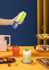 Portable Blender Electric Juicers Fruit Mixers USB Rechargeable Smoothie Mini Personal Juicer 6 Blades 3Gears With 1500 Mah