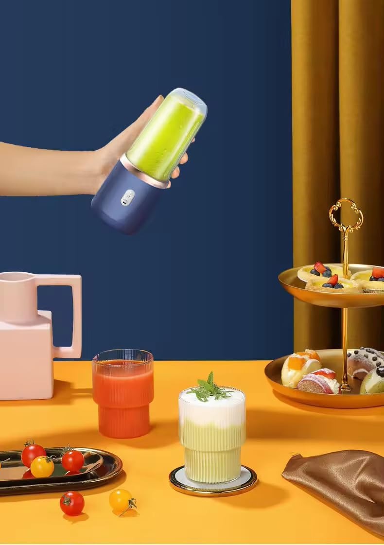 Portable Blender Electric Juicers Fruit Mixers USB Rechargeable Smoothie Mini Personal Juicer 6 Blades 3Gears With 1500 Mah