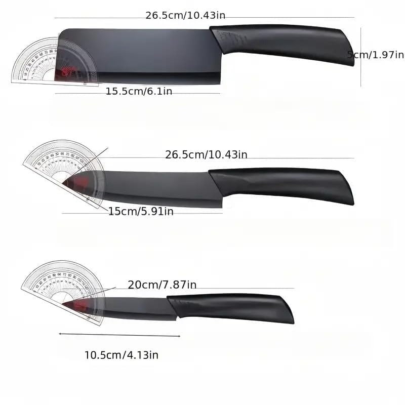 Stainless Steel Professional Kitchen Knife Set Black