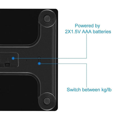 BLACK BATHROOM SCALE