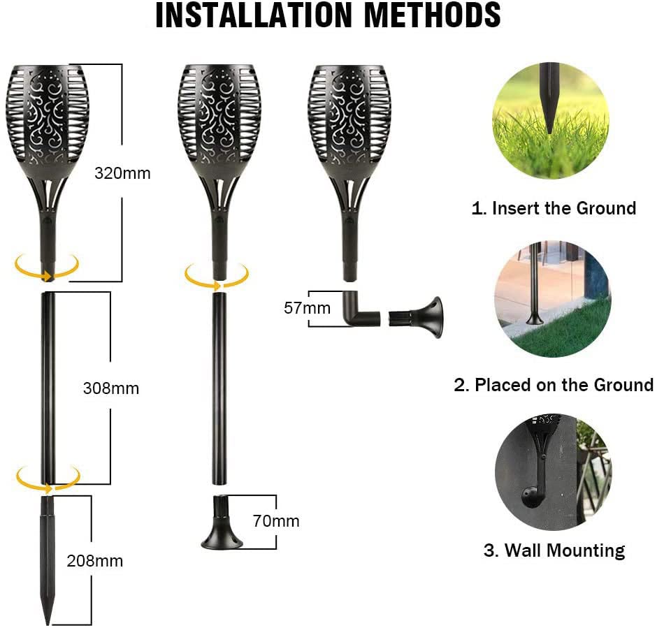 SOLAR FLAM LIGHT FOR SOLAR GARDEN