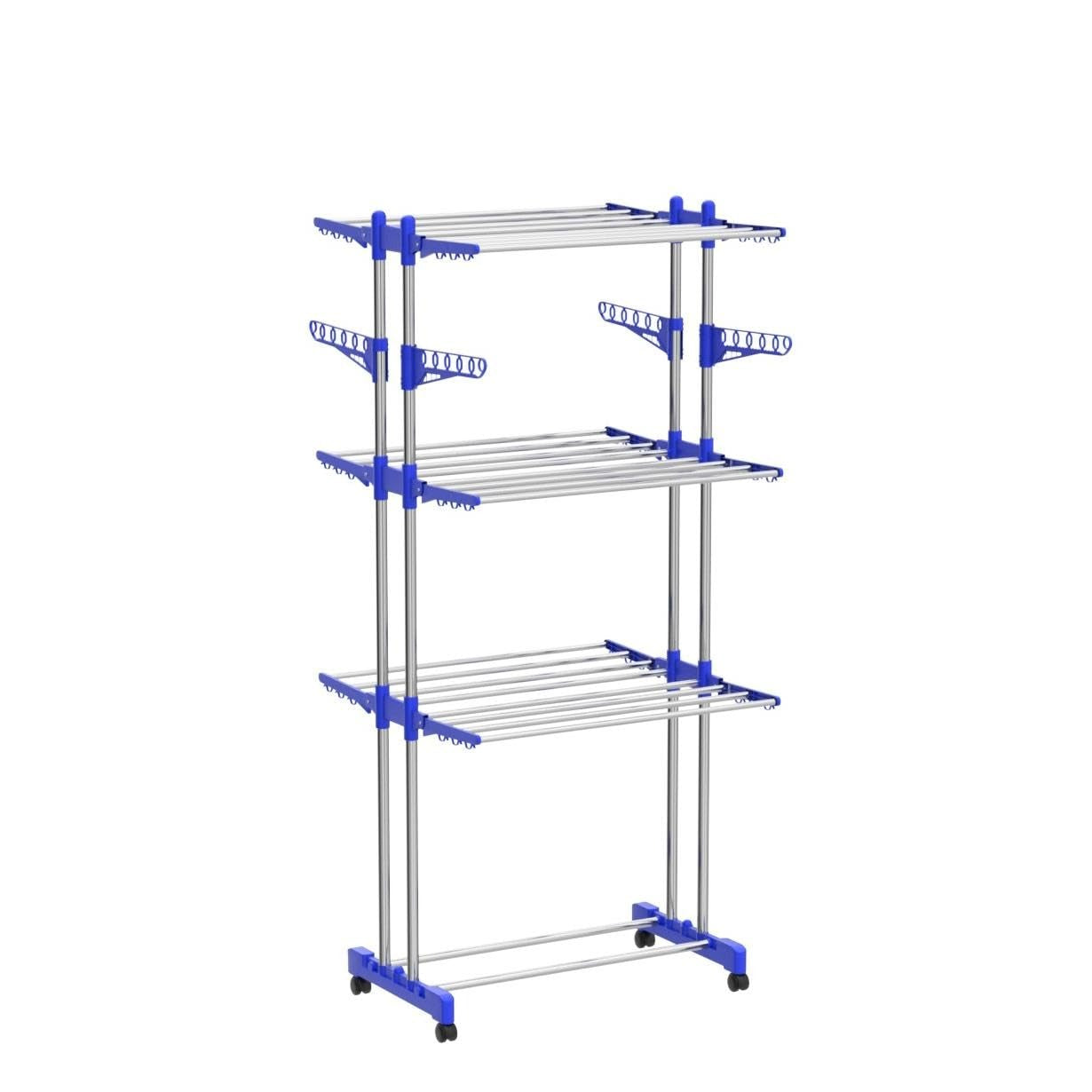 3 Stage Clothes Stand for Drying with Wheels