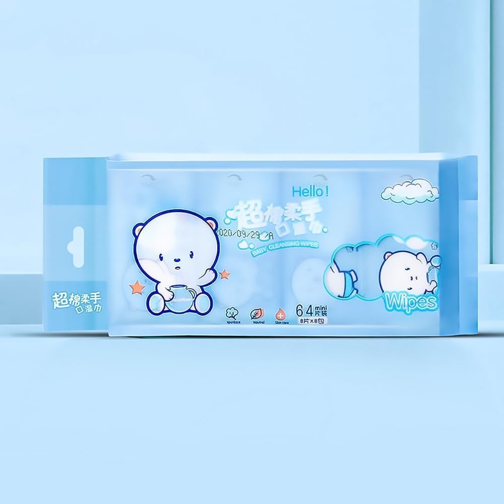Mini Baby Wipes Disposable  (64 Wipes X 1 Pack)