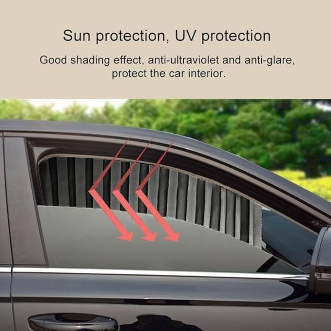 4pcs Car Privacy Curtains (Black)