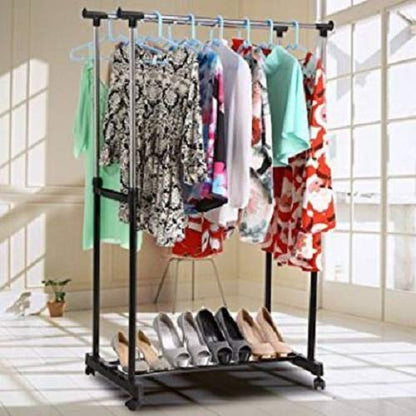 STAINLESS STEEL DOUBLE POLE CLOTH DRYING STAND