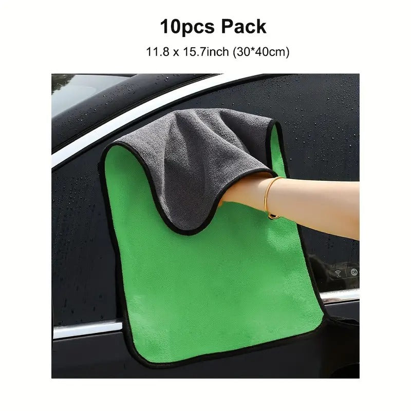 Car Accessices Cleaning 800 GSM Microfiber Towel for Car Cleaning and Detailing - Dual Sided, Extra Thick Plush Microfiber Cloth - 40cm x 40cm