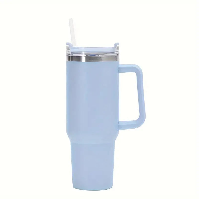 Thumbler Vaccum Sealed Cup With Straw
