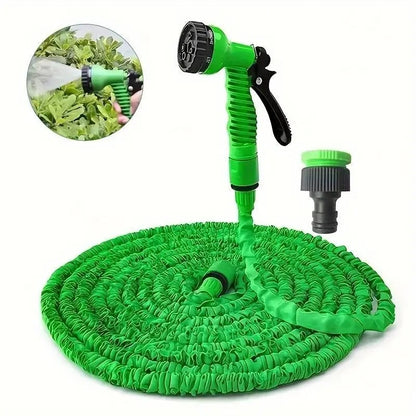 Plastic 15M Water Spray Jet Gun Hose Pipe for Garden/Car/Bike/Home/Pet Wash Pressure Washer (Multicolour)