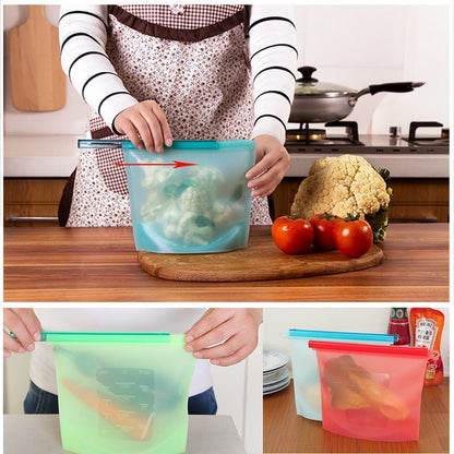 SILICONE FOOD ZIP BAG