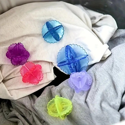 Washing Machine Ball Laundry Dryer Ball Durable Cloth Cleaning Ball-Rendom Colour(6 Pcs, PVC & Soft silicone)