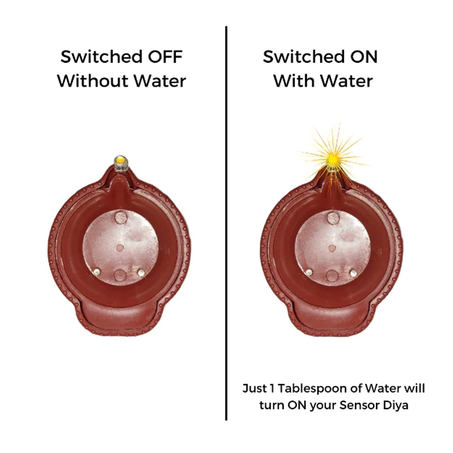 Water Sensor Diya red codiya pack of 6