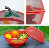 Apple Shape Fruits & Vegetables Basket for Kitchen with Net Cover, Fruit and Vegetable Stand (RED)