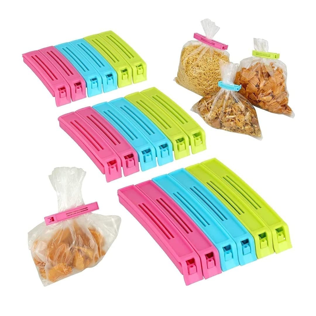 Food,Snack Pouch Bag Clip Sealer for Keeping Food Fresh for Home Kitchen | Plastic Camping Snack Air Tight Seal Sealing Bag Clips |Packet Vacuum Sealers Clip