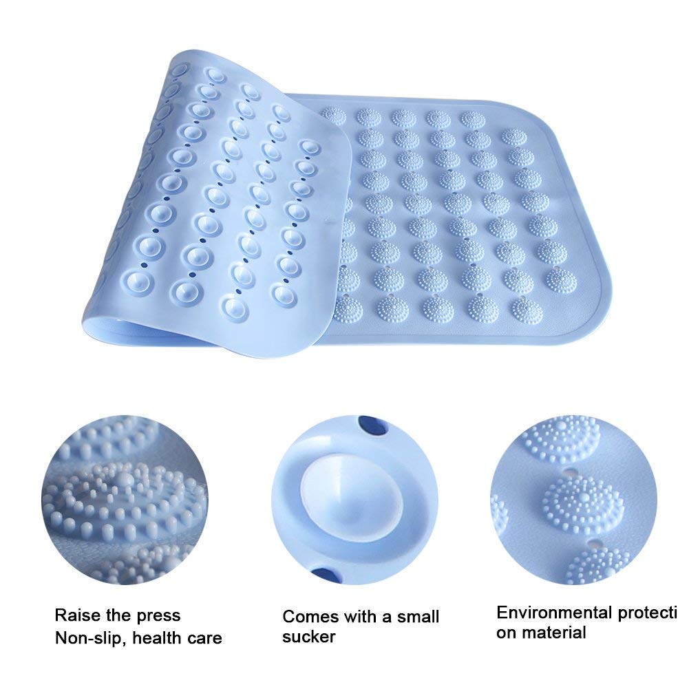 SQURE SHOWER MAT BLUE