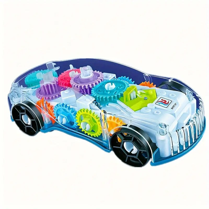 Toyz Musical Car Toys for Kids 360 Degrees Rotating Transparent Concept Car with Flashing 3D Light & Sound Toys for Kids