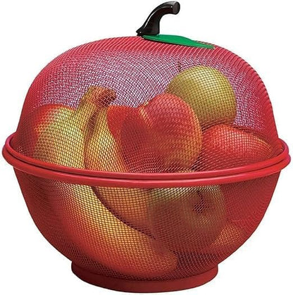 Apple Shape Net Fruits & Vegetables Basket For Kitchen, Fruit Basket With Net Cover, Fruit And Vegetable Stand Basket, Fruit Net Cover