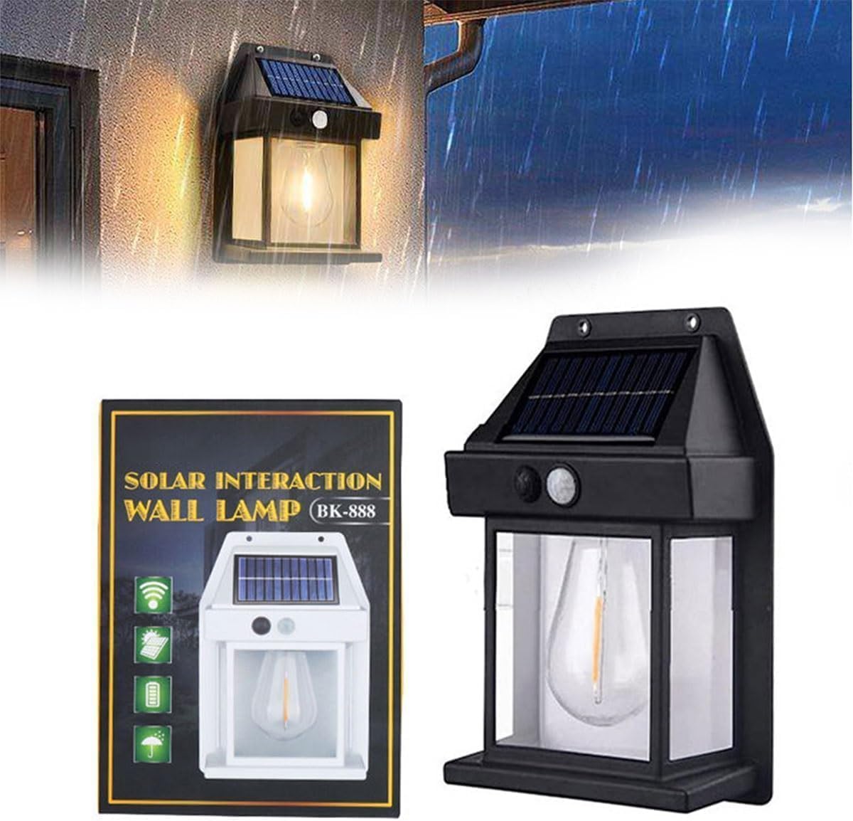 Outdoor Solar Wall Lamp Outdoor Waterproof