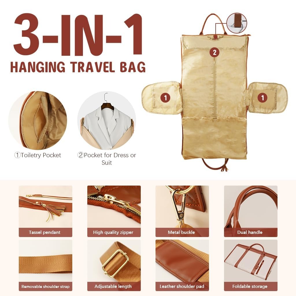 Leather Garment Bags for Travel