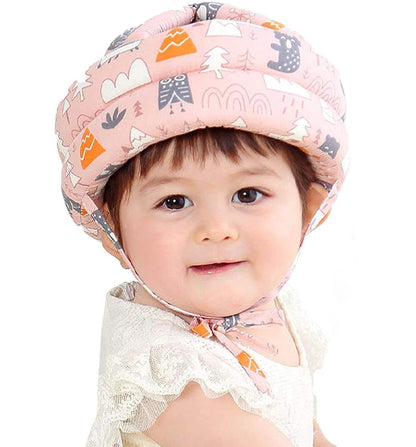 Baby Infant Toddler Helmet No Bump Safety Head Cushion Bumper Bonnet Adjustable Protective Multi Printed Cap