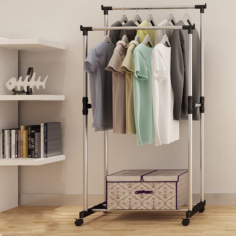 STAINLESS STEEL DOUBLE POLE CLOTH DRYING STAND