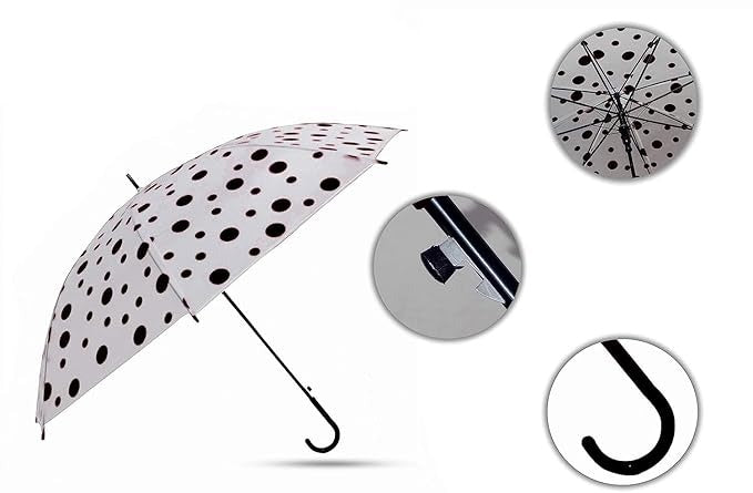 Stylish & Child Safe Classic Dot Printed Foldable Umbrella for Kids