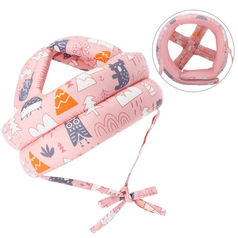 Baby Infant Toddler Helmet No Bump Safety Head Cushion Bumper Bonnet Adjustable Protective Multi Printed Cap