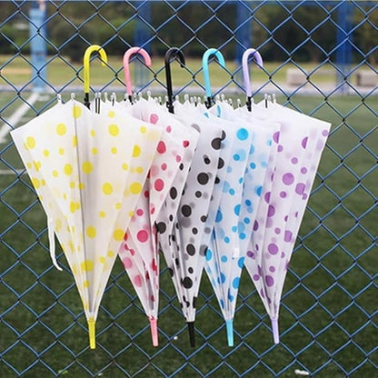 Stylish & Child Safe Classic Dot Printed Foldable Umbrella for Kids