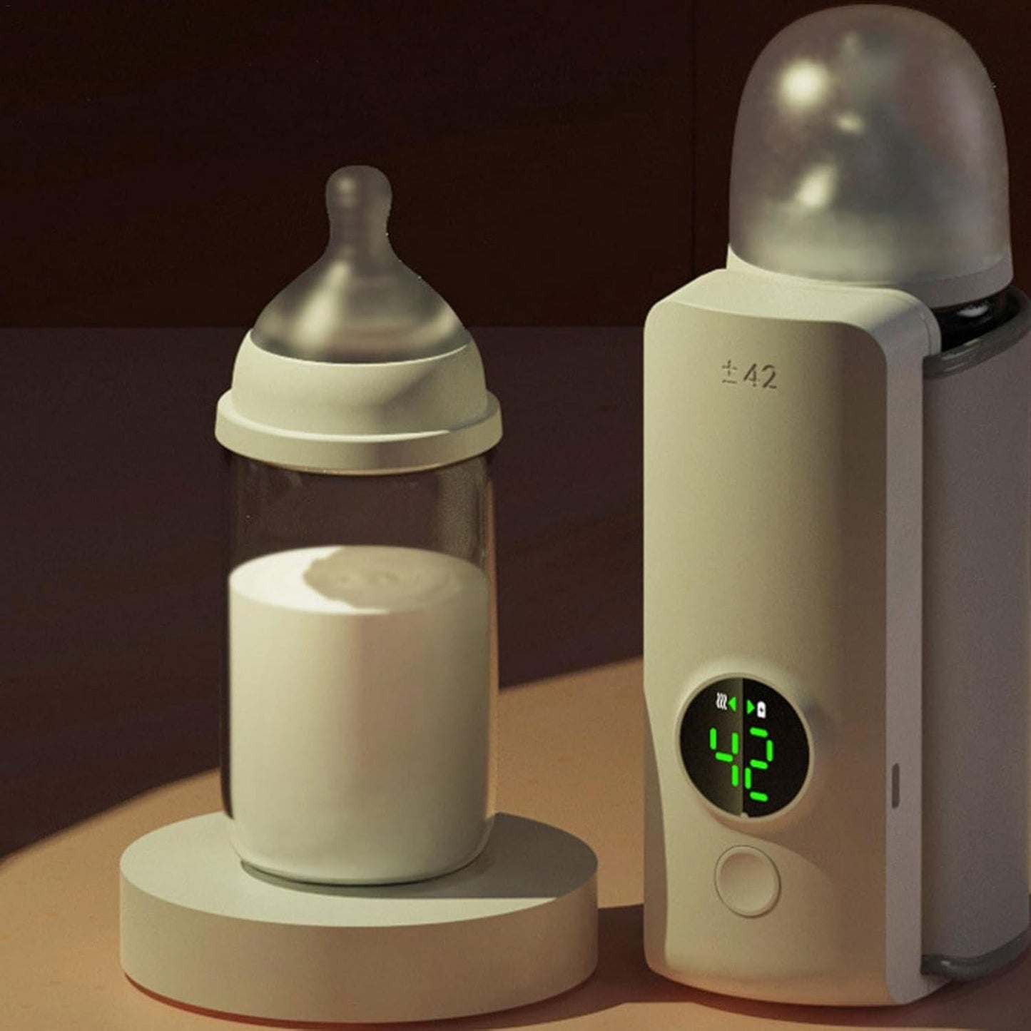 Baby Bottle Warmer Rechargeable USB Breastmilk Bottle LCD Display