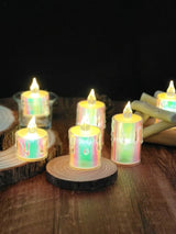 Smokeless Decorative Acrylic Candles pack of 6