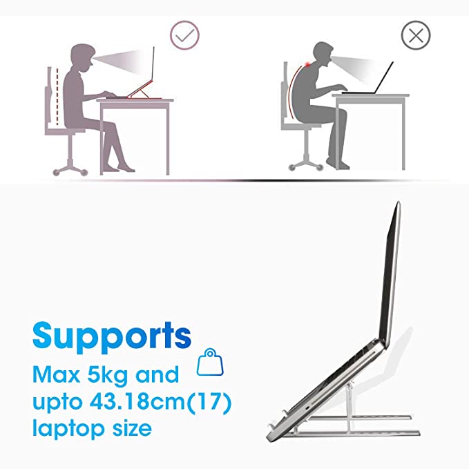 ADJUSTABLE LAPTOP TABLE STAND