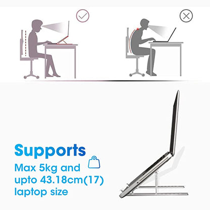 ADJUSTABLE LAPTOP TABLE STAND